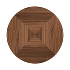 Tavolo da pranzo rotondo bicolore Espresso e Noce con Lazy Susan, 6 posti