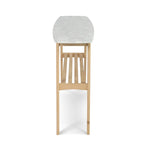 Consolle in marmo, rovere / noce, 1 persona — 109L x 30P x 79A cm