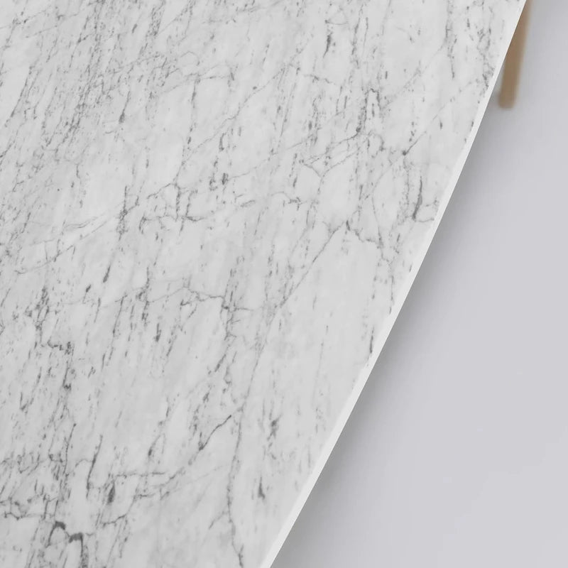 Consolle in marmo, rovere / noce, 1 persona — 109L x 30P x 79A cm