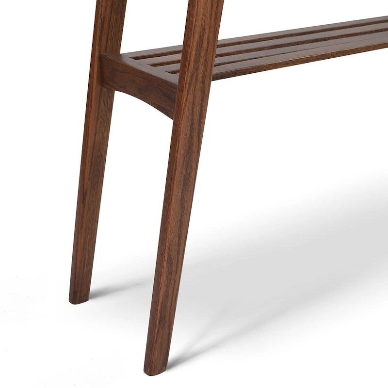Consolle in marmo, rovere / noce, 1 persona — 109L x 30P x 79A cm