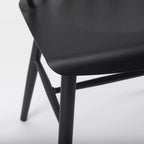 Sedia da pranzo in metallo nero, singola