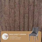 Sedia da pranzo con schienale ad ali rivestita in lino, stile Channel Back, set da 2 – Beige / Marrone / Nero / Blu / Grigio / Bianco