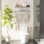 Mobiletto da bagno salvaspazio sopra WC, noce, anta singola