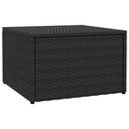 Poggiapiedi Pouf Ottomano da Esterno in Rattan PE Grigio per 1 Persona