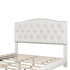 Letto Imbottito a Piattaforma Trapuntato Beige, Queen/King, 2 Posti