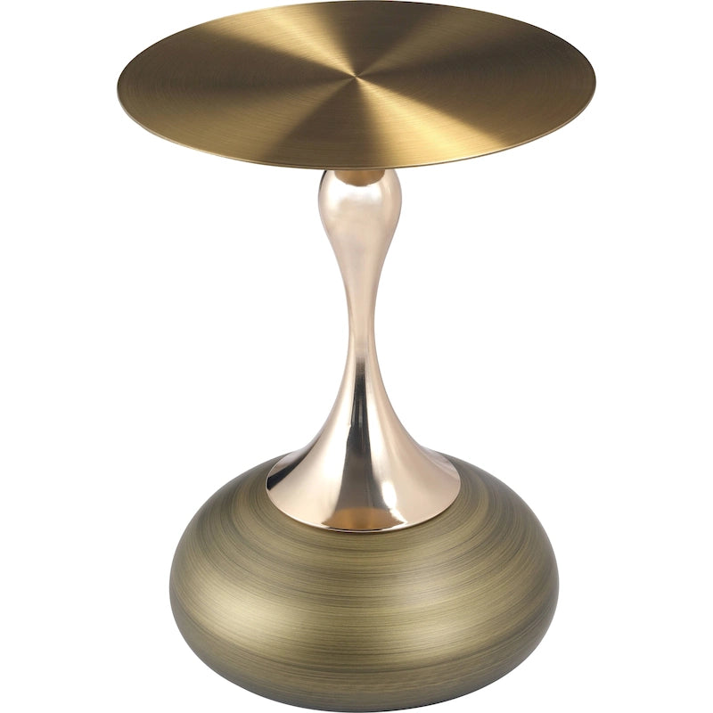 Tavolino rotondo con piedistallo da 45 cm – Verde / Bianco / Blu / Oro / Ottone