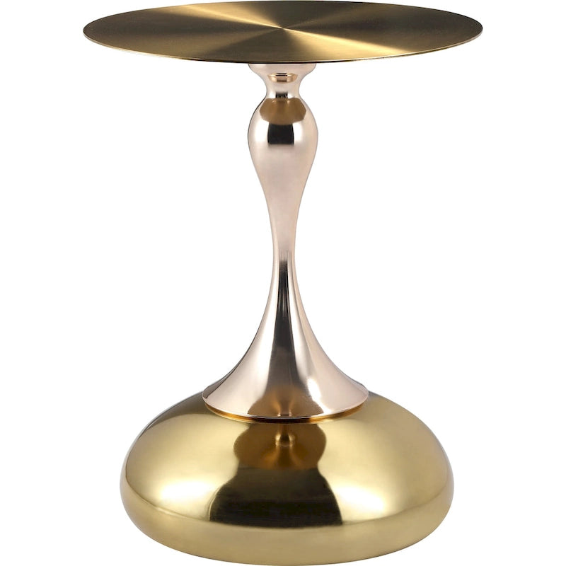 Tavolino rotondo con piedistallo da 45 cm – Verde / Bianco / Blu / Oro / Ottone