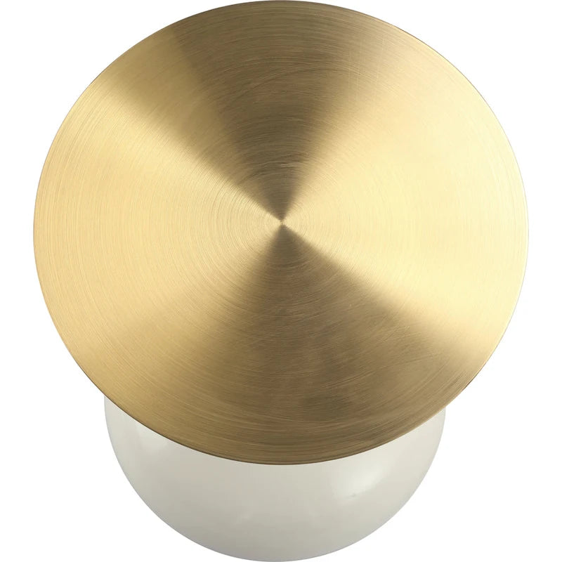 Tavolino rotondo con piedistallo da 45 cm – Verde / Bianco / Blu / Oro / Ottone