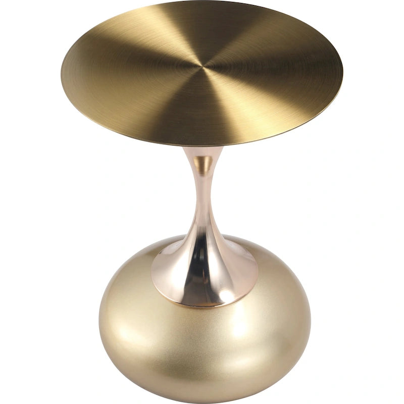 Tavolino rotondo con piedistallo da 45 cm – Verde / Bianco / Blu / Oro / Ottone
