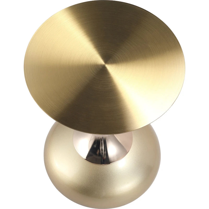 Tavolino rotondo con piedistallo da 45 cm – Verde / Bianco / Blu / Oro / Ottone