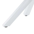 Tavolo da pranzo rotondo, bianco/nero/marmo bianco, piano in MDF e gambe in metallo, 2-4 posti