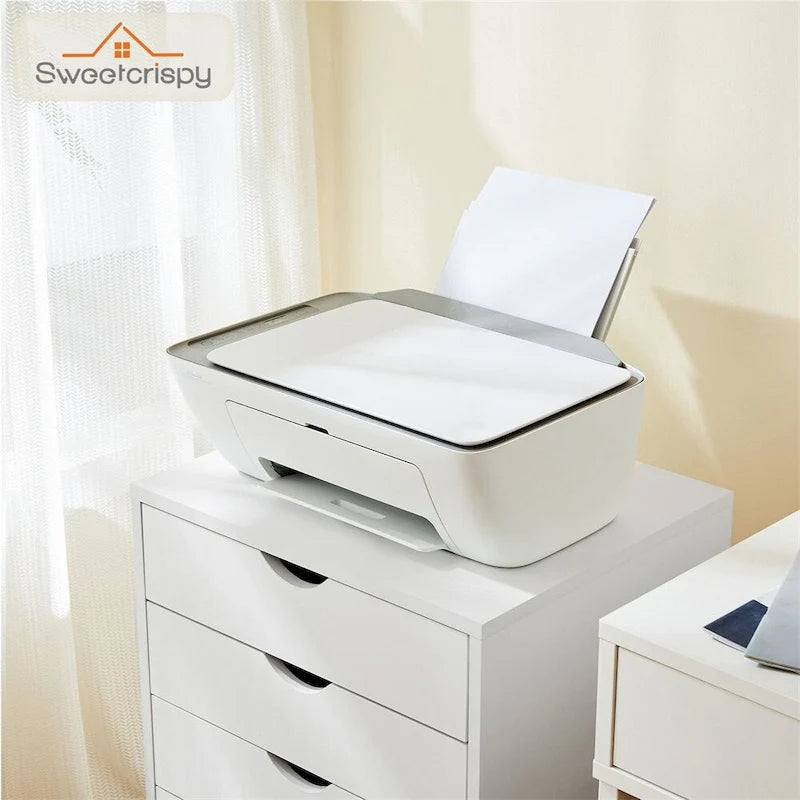 Cassettiera a 5 cassetti con ruote — Bianco / Nero, Stile moderno, Monouso