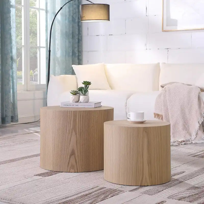 Tavolini Nido, Set da 2 — Rovere / Nero Opaco / Noce / Bianco / Blu / Bianco Sporco