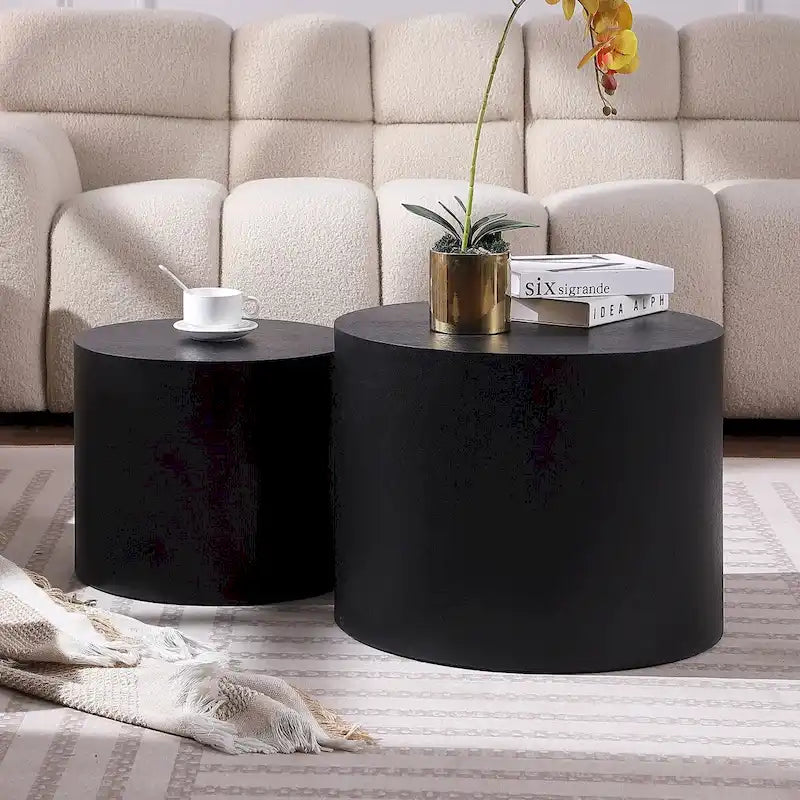 Tavolini Nido, Set da 2 — Rovere / Nero Opaco / Noce / Bianco / Blu / Bianco Sporco