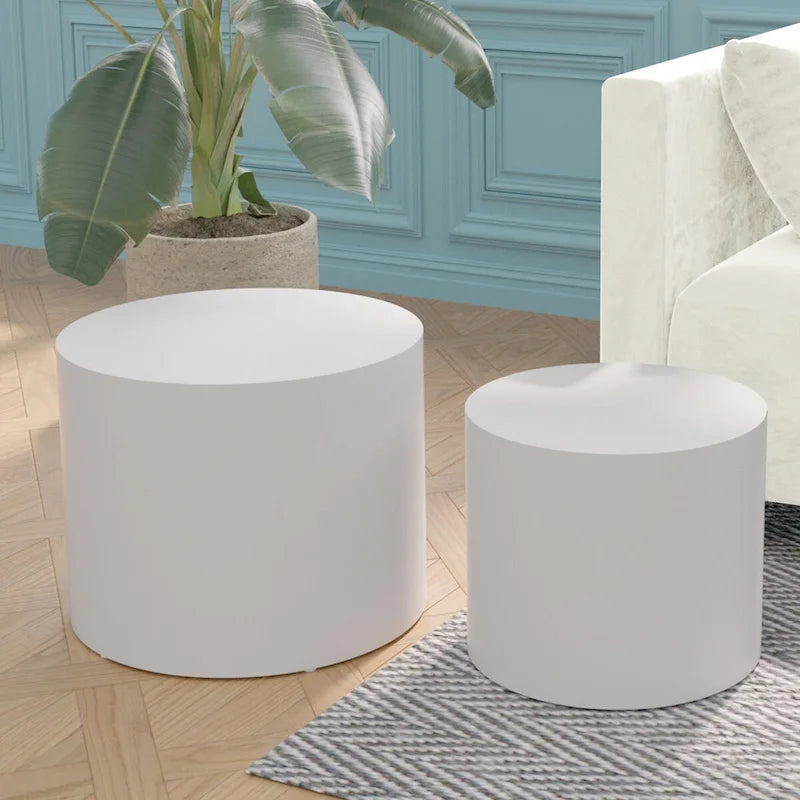 Tavolini Nido, Set da 2 — Rovere / Nero Opaco / Noce / Bianco / Blu / Bianco Sporco