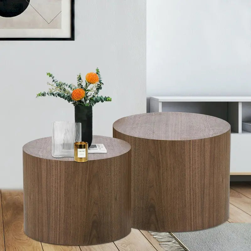Tavolini Nido, Set da 2 — Rovere / Nero Opaco / Noce / Bianco / Blu / Bianco Sporco