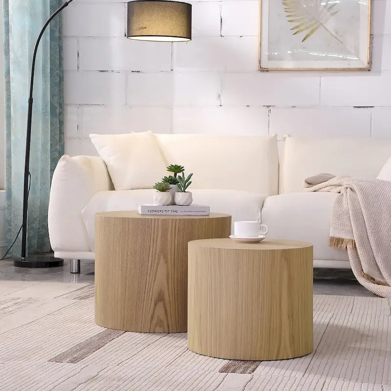 Tavolini Nido, Set da 2 — Rovere / Nero Opaco / Noce / Bianco / Blu / Bianco Sporco