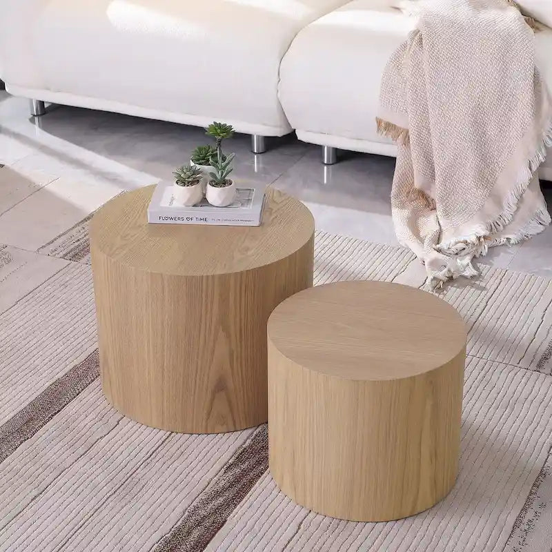 Tavolini Nido, Set da 2 — Rovere / Nero Opaco / Noce / Bianco / Blu / Bianco Sporco
