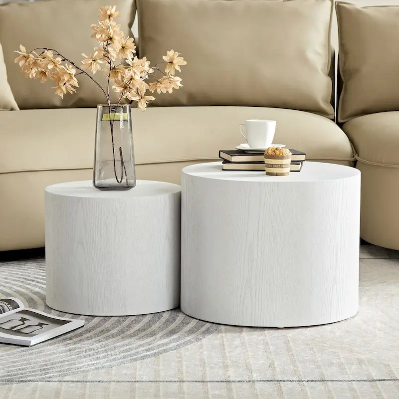 Tavolini Nido, Set da 2 — Rovere / Nero Opaco / Noce / Bianco / Blu / Bianco Sporco