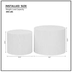 Tavolini Nido, Set da 2 — Rovere / Nero Opaco / Noce / Bianco / Blu / Bianco Sporco