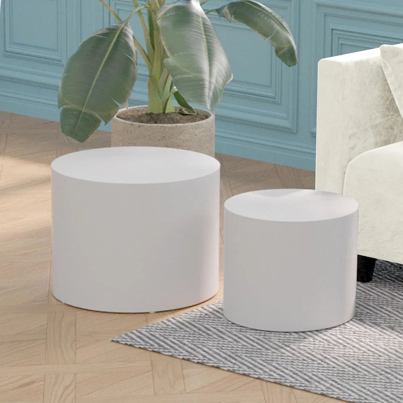 Tavolini Nido, Set da 2 — Rovere / Nero Opaco / Noce / Bianco / Blu / Bianco Sporco
