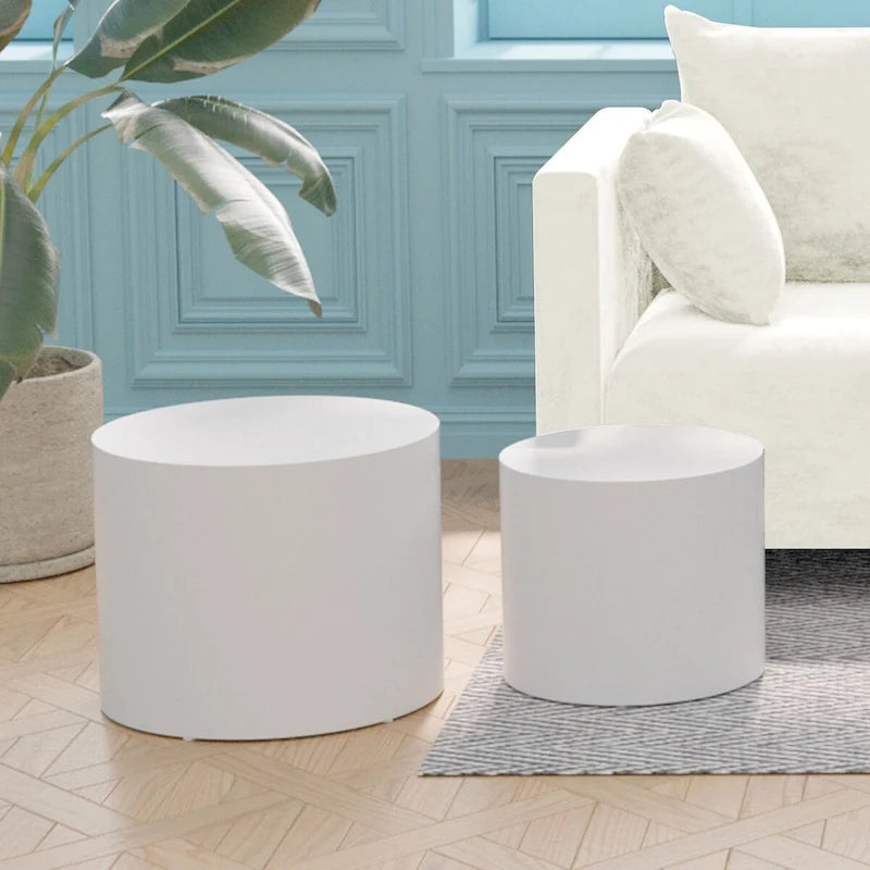 Tavolini Nido, Set da 2 — Rovere / Nero Opaco / Noce / Bianco / Blu / Bianco Sporco