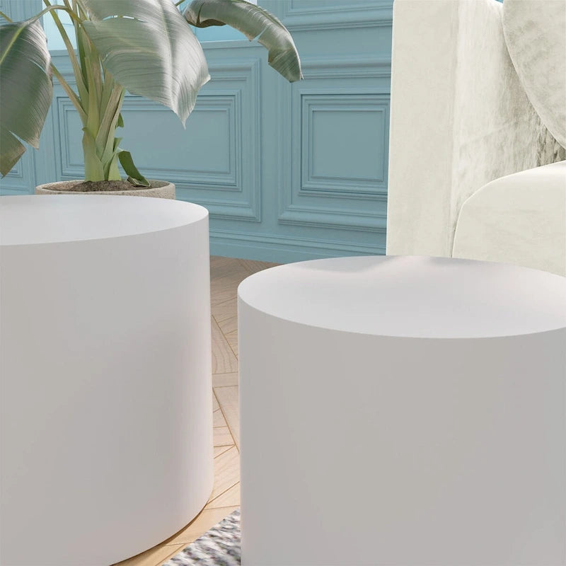 Tavolini Nido, Set da 2 — Rovere / Nero Opaco / Noce / Bianco / Blu / Bianco Sporco