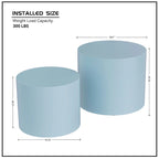 Tavolini Nido, Set da 2 — Rovere / Nero Opaco / Noce / Bianco / Blu / Bianco Sporco