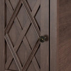 Tavolino Marrone con Ricarica USB, Piano in MDF, 58 cm H