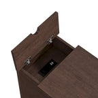 Tavolino Marrone con Ricarica USB, Piano in MDF, 58 cm H