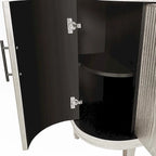 Armadietto Contenitore Champagne / Blu con Ripiani Regolabili, 2 Ante