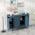 Armadietto Contenitore Champagne / Blu con Ripiani Regolabili, 2 Ante