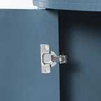 Armadietto Contenitore Champagne / Blu con Ripiani Regolabili, 2 Ante